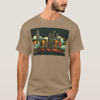 Retro Londen Engeland Een Vintage Silhouette jonge T-shirt