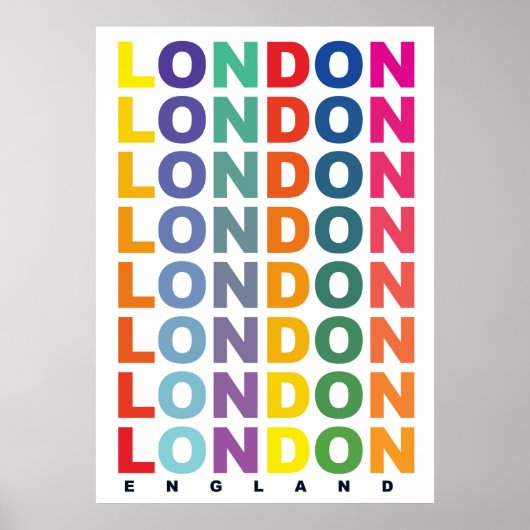 Retro Londen Engeland poster (Voorkant)