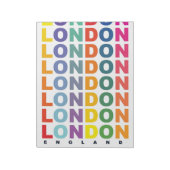 Retro Londen Engeland poster Notitieblok (Linkerzijde)