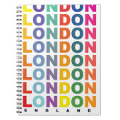Retro Londen Engeland poster Notitieboek (Voorkant)