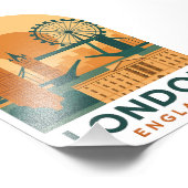 Retro Londen Engeland Reisposter | Retro Foto Afdruk (Hoek)