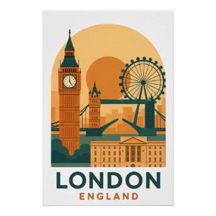 Retro Londen Engeland Reisposter – Retro Perfect Poster
