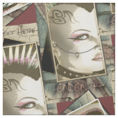 Retro London British Punk Rock Music Mode Stof (Swatch)