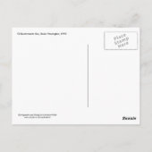 Retro London Bus op zwarte witte achtergrond Briefkaart (Achterkant)