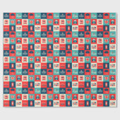 Retro London Collage Paper Cadeaupapier (Vlak)