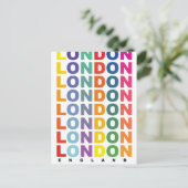 Retro London England poster Briefkaart (Staand voorkant)