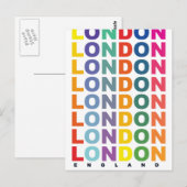 Retro London England poster Briefkaart (Voorkant / Achterkant)
