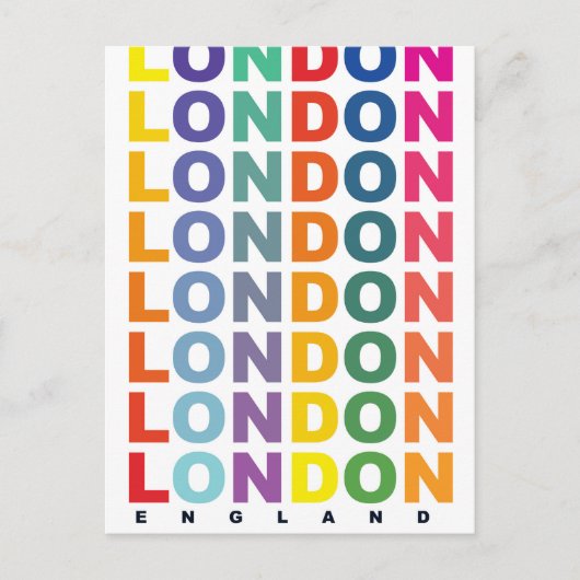 Retro London England poster Briefkaart (Voorkant)