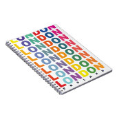 Retro London England poster Notitieboek (Rechterzijde)