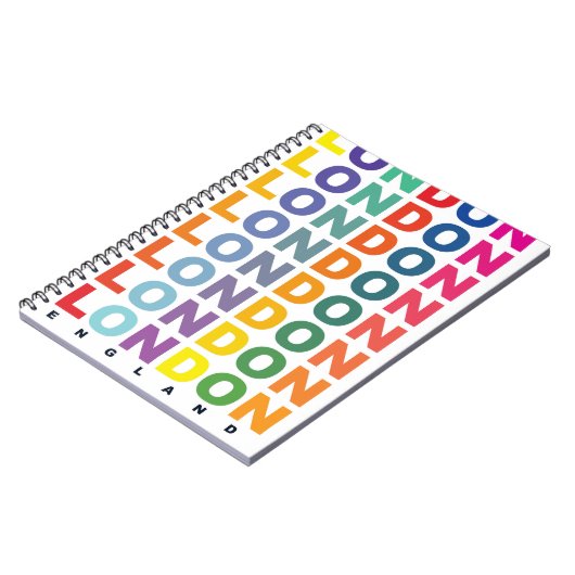 Retro London England poster Notitieboek (Linkerzijde)