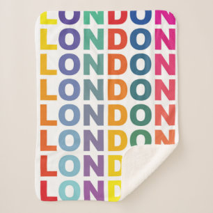 Retro London England poster Sherpa Deken