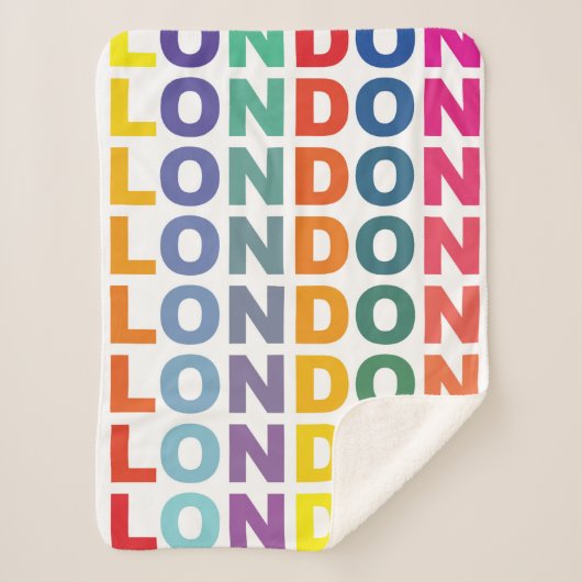 Retro London England poster Sherpa Deken (Voorkant)