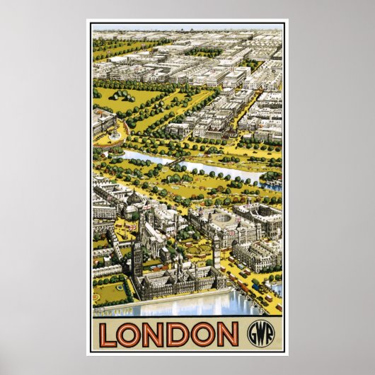 Retro London Great Western Railway Poster (Voorkant)