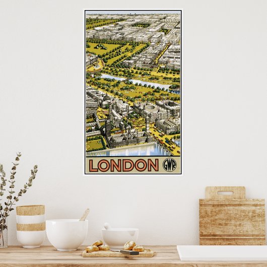 Retro London Great Western Railway Poster (Keuken)