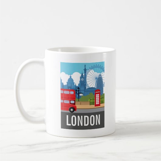 Retro London Tea Iconic Landmarks Koffiemok (Links)