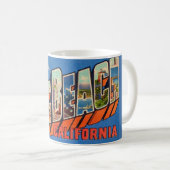 Retro Long Beach, CA Wenskaart Mok (Voorkant rechts)