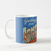 Retro Long Beach, CA Wenskaart Mok (Links)