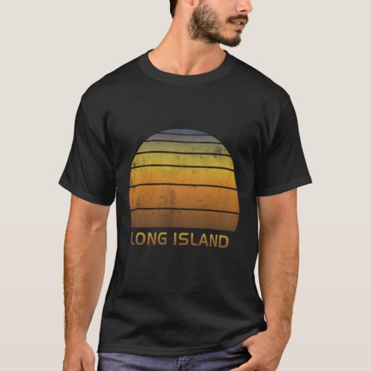 Retro Long Island New York T-shirt (Voorkant)