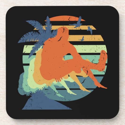 Retro Long Jump Track & Field Olympic Athlete Fan Bier Onderzetter (Voorkant)