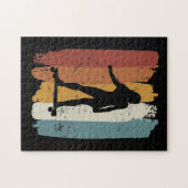 Retro  Longboard meisje Legpuzzel (Horizontaal)