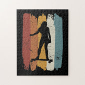Retro  Longboard meisje Legpuzzel (Verticaal)