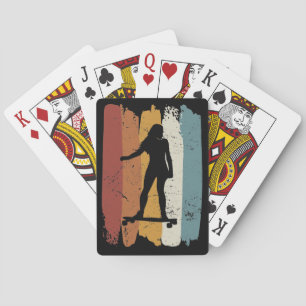 Retro Longboard meisje Pokerkaarten
