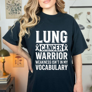 Retro Longkanker Krijger Zwakte Niet In Mijn Woord T-shirt