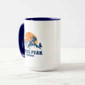 Retro Longs Peak Hike T-shirt Mok (Voorkant links)