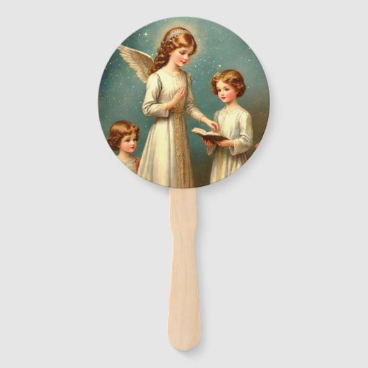 Retro Look Angel Fans Handwaaier (Achterkant)