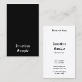 Retro Look Classic Handgeschreven Script Sjabloon Visitekaartje (Voorkant / Achterkant)