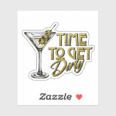Retro-look Dirty Martini Fun Sticker (Vel)