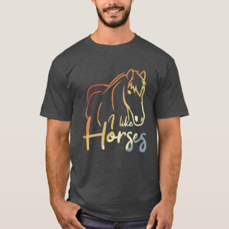 Retro look Ik hou van paarden cadeau T-shirt