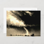 Retro Look Tornado Art Briefkaart (Voorkant / Achterkant)