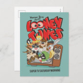Retro LOONEY TUNES™ brandt op tv Briefkaart (Voorkant / Achterkant)