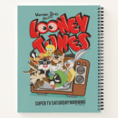 Retro LOONEY TUNES™ brandt op tv Notitieboek (Achterkant)