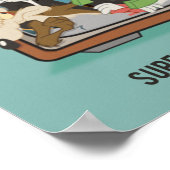 Retro LOONEY TUNES™ brandt op tv Poster (Hoek)