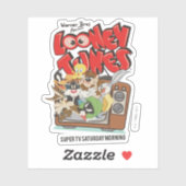 Retro LOONEY TUNES™ brandt op tv Sticker (Vel)