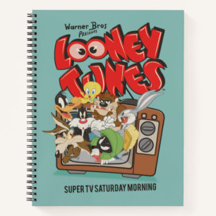 Retro LOONEY TUNES™ brandt vanaf tv Notitieboek