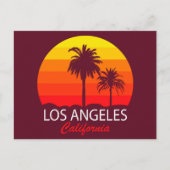 Retro Los Angeles California  Palm Trees Briefkaart (Voorkant)