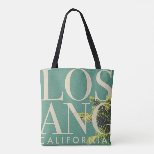 Retro Los Angeles Canvas tas (Achterkant)