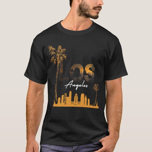 Retro Los Angeles, Golden State Vibes T-shirt (Voorkant)