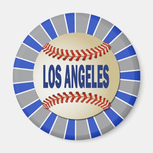 RETRO LOS ANGELES HONKBAL MAGNEET (Voorkant)