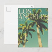 Retro Los Angeles Palm Tree Travel Briefkaart (Voorkant / Achterkant)