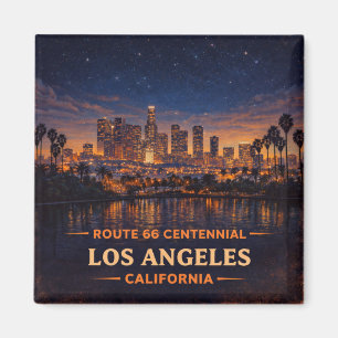 Retro Los Angeles Schemer Palmboom Magneet