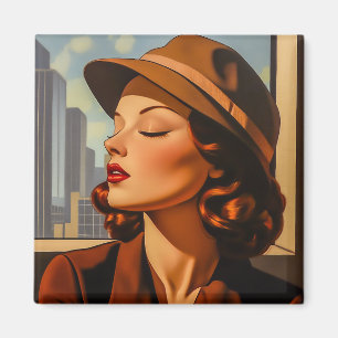 Retro Los Angeles Schoonheid Magneet