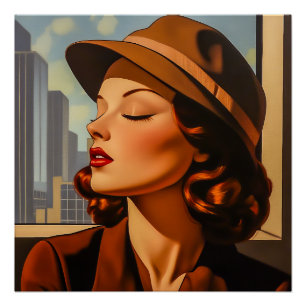 Retro Los Angeles Schoonheid Perfect Poster