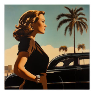 Retro Los Angeles Schoonheid Perfect Poster