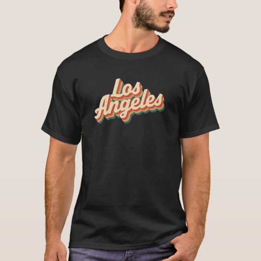 Retro Los Angeles  Script T-shirt (Voorkant)