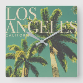 Retro Los Angeles Square Clock Vierkante Klok