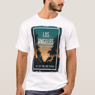 Retro Los Angeles T-shirt - Californische Palmen
